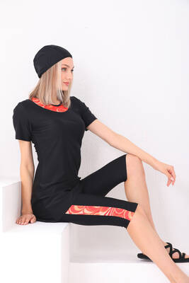 Remsa - Lycra Half-Closed Swimsuit 2416 Amber Orange (1)