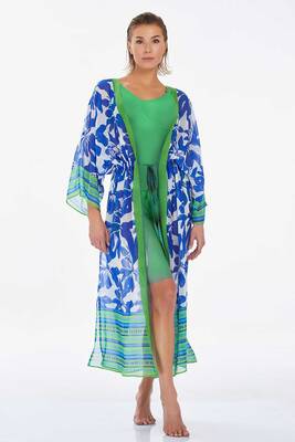 Lapieno - Mayo Üzerine Tek Pareo Kaftan Armaranta 6126 Saks (1)