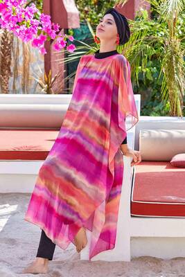Adasea - Mayo Üzerine Tek Pareo Kaftan Trıana 6100 Fuşya Adasea - Mayo Üzerine Tek Pareo Kaftan Trıana 6100 Fuşya