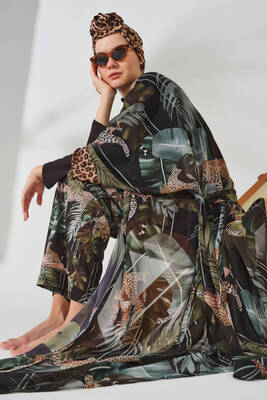 Alfasa - Mayo Üzerine Tek Pareo Kimono 7050 Yeşil