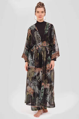 Alfasa - Mayo Üzerine Tek Pareo Kimono 7050 Yeşil (1)