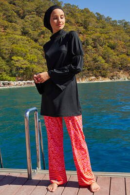 Mayovera - Mayovera Fuşya Tek Pantolon Tayt Remsa Mayo