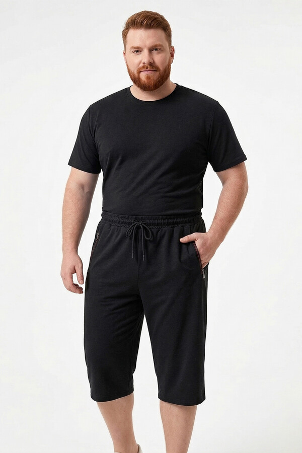 Men's Capri Shorts 5060 Black - Thumbnail