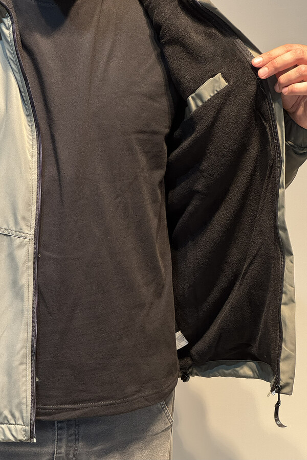 Men's Hooded Winter Coat with Pocket Details - Thumbnail