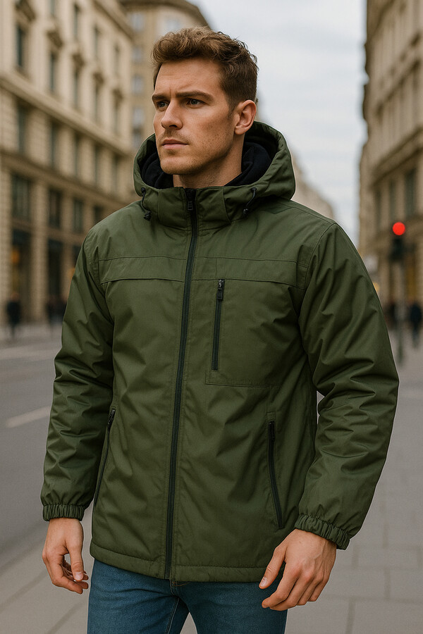 Remsa - Men's Hooded Winter Parka with Zippered Pockets
