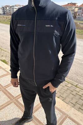 Remsa Sportswear - Men Lycra Combed Cotton Tracksuit Set 2710 Dark Blue