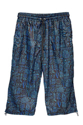 Adasea - Navy Patterned Long Capri Swim Trunks K105