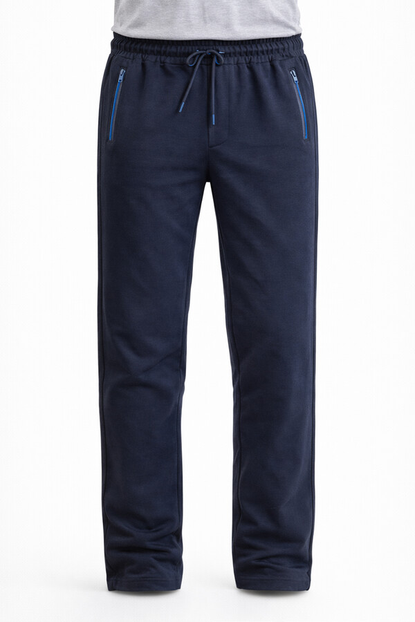 Men's 3-Pocket Elastic Waist Sweatpants in Navy - Thumbnail