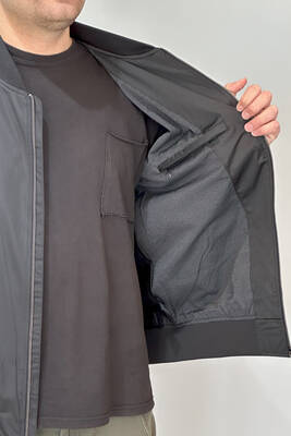 Remsa - Men's Bomber Collar Mid-Season Jacket REU-9127 Black (1) Remsa - Men's Bomber Collar Mid-Season Jacket REU-9127 Black (1)