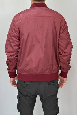 Remsa - Men's Bomber Collar Mid-Season Jacket REU-9127 Burgundy (1) Remsa - Men's Bomber Collar Mid-Season Jacket REU-9127 Burgundy (1)