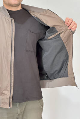 Remsa - Men's Bomber Collar Mid-Season Jacket REU-9127 Camel (1)