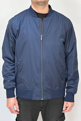 Remsa - Men's Bomber Collar Mid-Season Jacket REU-9127 Navy Remsa - Men's Bomber Collar Mid-Season Jacket REU-9127 Navy