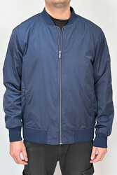 Remsa - Men's Bomber Collar Mid-Season Jacket REU-9127 Navy