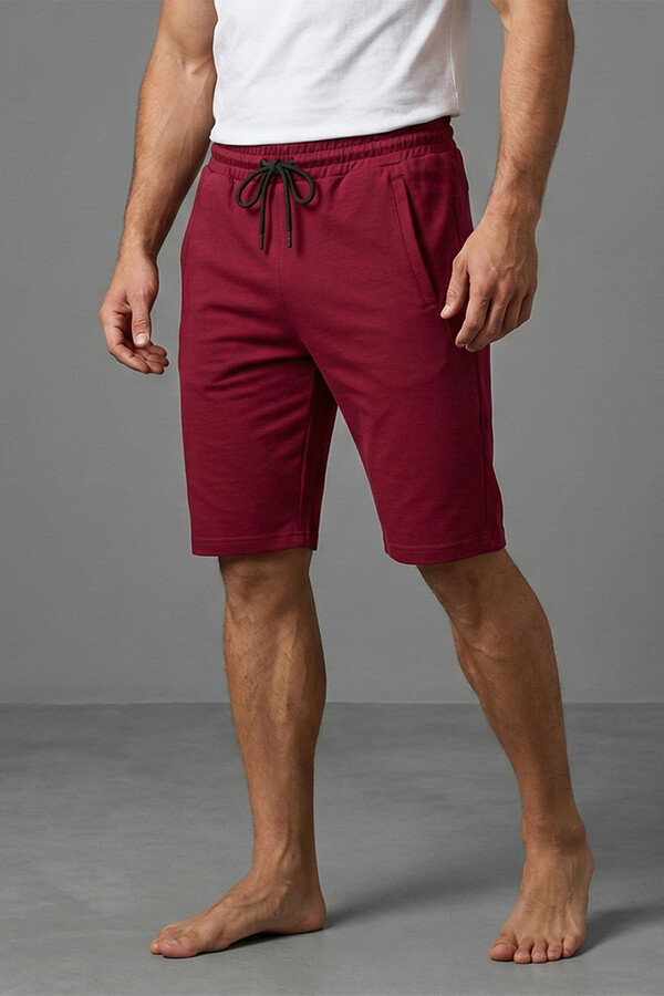 Men's Capri Shorts 2043 in Burgundy - Thumbnail
