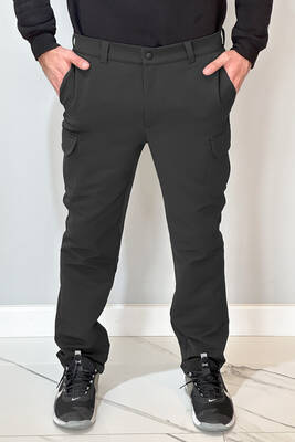 Remsa - Men's Cargo Trousers with Pockets REA-9707 Black Remsa - Men's Cargo Trousers with Pockets REA-9707 Black