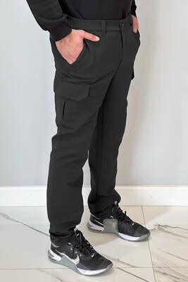 Remsa - Men's Cargo Trousers with Pockets REA-9707 Black (1) Remsa - Men's Cargo Trousers with Pockets REA-9707 Black (1)