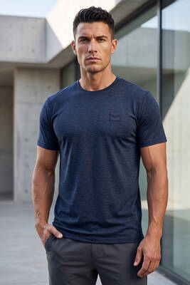 Remsa - Men's Classic Cotton T-shirt 2002 in Navy (1)