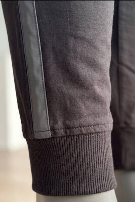 Remsa - Men's Cotton Blend Ribbed Jogger Pants and Zip-Up Jacket Set 3715 Black (1)