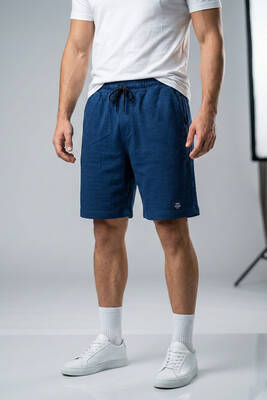 Remsa - Men's Cotton Capri Shorts in Navy Blue 412