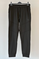 Remsa Spor - Men's Diver Fabric Cuffed Bottoms with 4 Pockets Sweatpants 6985 Black