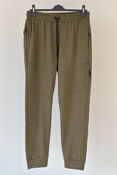 Remsa Spor - Men's Diver Fabric Cuffed Bottoms with 4 Pockets Sweatpants 6985 Khaki