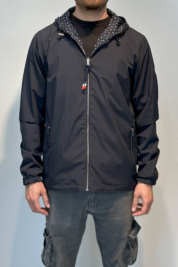 Men's Double-Sided Seasonal Jacket Top REU-24726 Navy - Thumbnail