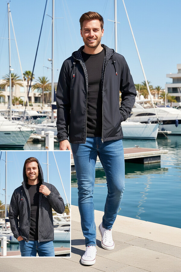 Remsa - Men's Double-Sided Seasonal Jacket Top REU-24726 Navy