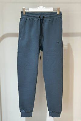 Remsa - Men's Fleece-Lined Sweatpants with Elastic Waistband and 3 Pockets 8001 Indigo (1)