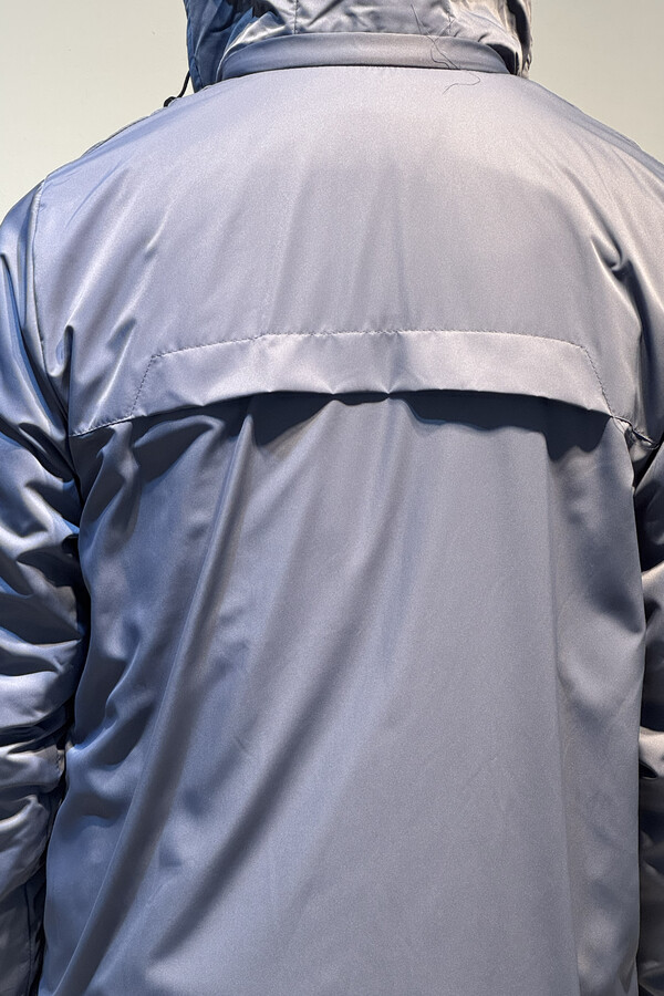 Men's Hooded Pocket Detail Polar Lined Winter Coat - Thumbnail