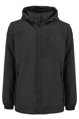 Remsa - Men's Hooded Windproof Fleece-Lined Winter Jacket RMNT02 Black Remsa - Men's Hooded Windproof Fleece-Lined Winter Jacket RMNT02 Black