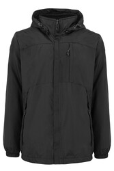 Remsa - Men's Hooded Windproof Fleece-Lined Winter Jacket RMNT02 Black