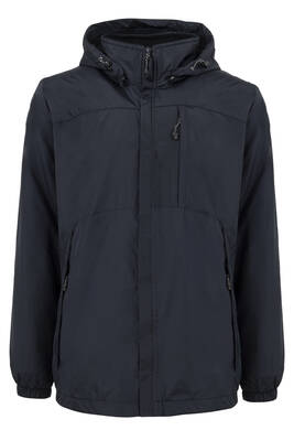 Remsa - Men's Hooded Windproof Fleece-Lined Winter Jacket RMNT02 Navy