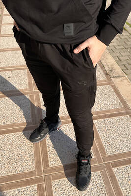 Remsa - Men's Jogger Pants with Cuffs and Zipper Detail 6630 Black (1)