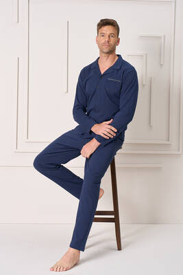 Remsa - Men's Knit Long Sleeve Pajama Set 2157 Laci03