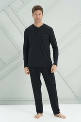 Remsa - Men's Knit Long Sleeve Pajama Set 2207 Black02