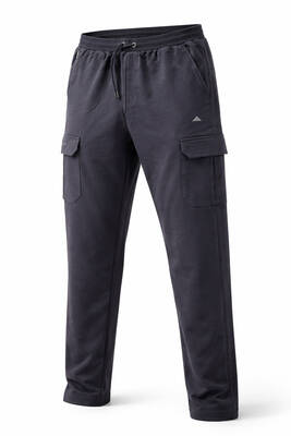 Remsa - Men's Large Size Navy Cargo Pocket Ribbed Cotton Sweatpants 1709 (1)