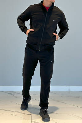 Remsa Sportswear - Men's Lycra Jersey Tracksuit Set 3714 Black (1)