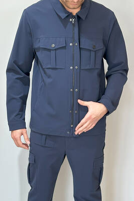 Remsa - Men's Modern Zippered Jacket 24720 Navy (1)
