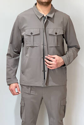 Remsa - Men's Modern Zippered Jacket 24720 Beige (1)