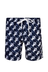 Lapieno - Men's Ocean Pool Shorts Patterned Ace S243 Dark Navy