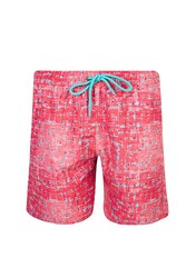 Lapieno - Men's Ocean Pool Shorts Patterned Arsen S259 Coral