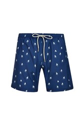 Lapieno - Men's Ocean Pool Shorts Patterned Britty S269 Dark Navy