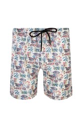 Lapieno - Men's Ocean Pool Shorts Patterned Chase S262 Ecru