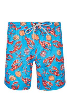 Lapieno - Men's Ocean Pool Shorts Patterned Even S273 Sky Blue Lapieno - Men's Ocean Pool Shorts Patterned Even S273 Sky Blue