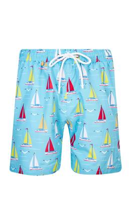 Lapieno - Men's Ocean Pool Shorts Patterned Lupin S255 Turquoise Lapieno - Men's Ocean Pool Shorts Patterned Lupin S255 Turquoise