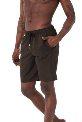 Remsa - Men's Pool and Beach Knee-Length Shorts 2206 Khaki Remsa - Men's Pool and Beach Knee-Length Shorts 2206 Khaki