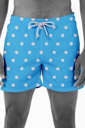 Remsa Mayo - Men's Pool and Sea Patterned Shorts 011 Blue