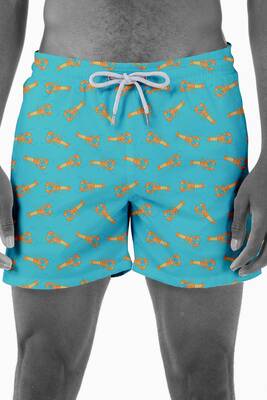 Remsa - Men's Pool and Sea Patterned Shorts 021 Mint Remsa - Men's Pool and Sea Patterned Shorts 021 Mint