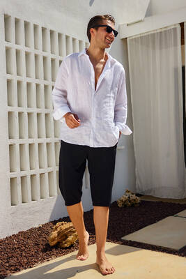 Remsa - Men's Pool Marine Capri Shorts Black 941 Black Remsa - Men's Pool Marine Capri Shorts Black 941 Black