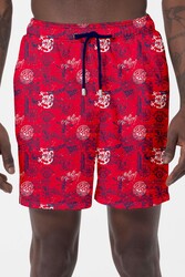 Remsa Mayo - Men's Pool Sea Patterned Shorts 024 Red